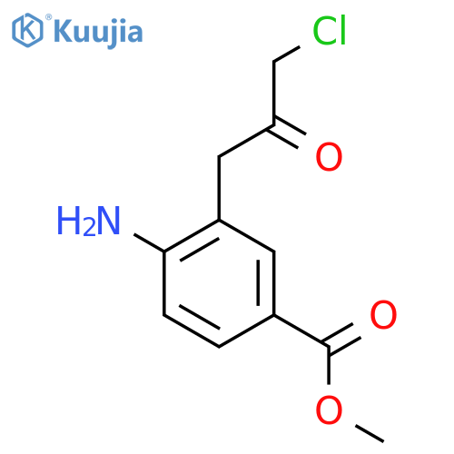 Methyl 4-amino-3-(3-chloro-2-oxopropyl)benzoate structure