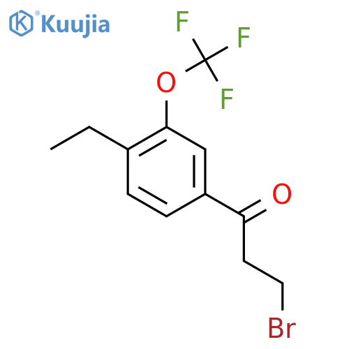 3-Bromo-1-(4-ethyl-3-(trifluoromethoxy)phenyl)propan-1-one structure