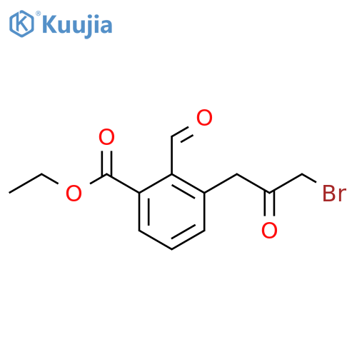 Ethyl 3-(3-bromo-2-oxopropyl)-2-formylbenzoate structure