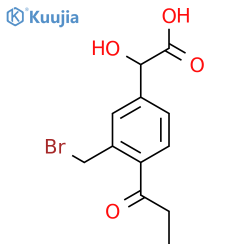 3-(Bromomethyl)-4-propionylmandelic acid structure