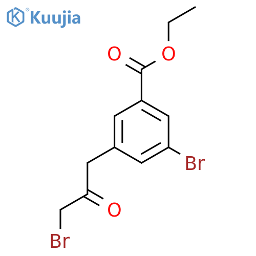 Ethyl 3-bromo-5-(3-bromo-2-oxopropyl)benzoate structure