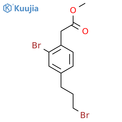 Methyl 2-bromo-4-(3-bromopropyl)phenylacetate structure