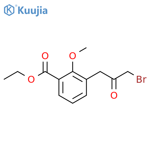 Ethyl 3-(3-bromo-2-oxopropyl)-2-methoxybenzoate structure