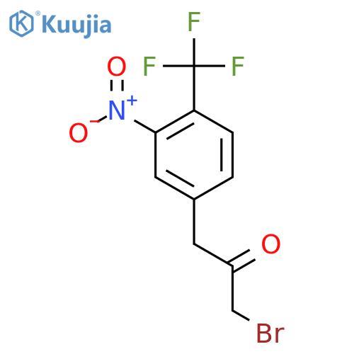 1-Bromo-3-(3-nitro-4-(trifluoromethyl)phenyl)propan-2-one structure