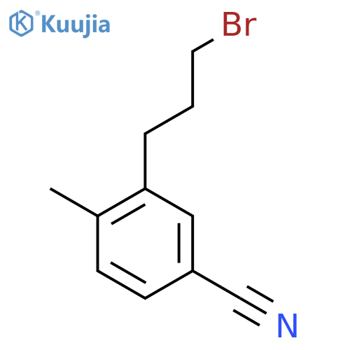 3-(3-Bromopropyl)-4-methylbenzonitrile structure