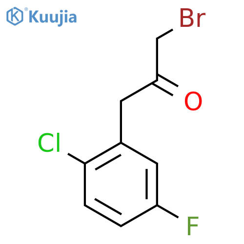 1-Bromo-3-(2-chloro-5-fluorophenyl)propan-2-one structure