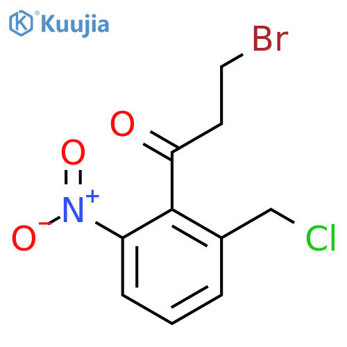 3-Bromo-1-(2-(chloromethyl)-6-nitrophenyl)propan-1-one structure