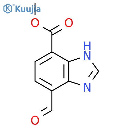 Methyl 7-formyl-1H-benzimidazole-4-carboxylate structure