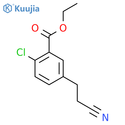 Ethyl 2-chloro-5-(2-cyanoethyl)benzoate structure