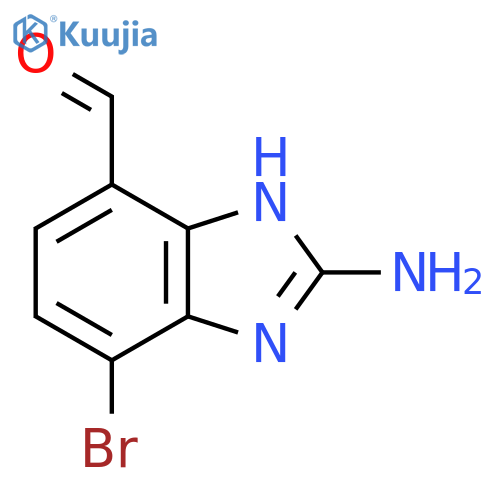 2-Amino-4-bromo-7-formyl-1H-benzimidazole structure