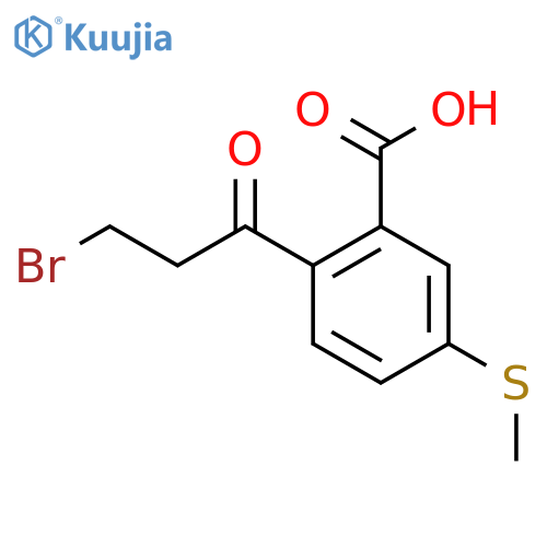 2-(3-Bromopropanoyl)-5-(methylthio)benzoic acid structure