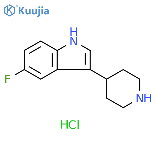 1H-Indole, 5-fluoro-3-(4-piperidinyl)-, hydrochloride (1:1) structure
