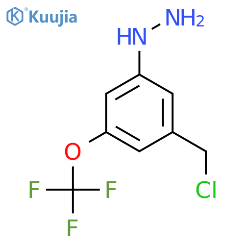 3-Hydrazinyl-5-(trifluoromethoxy)benzyl chloride structure