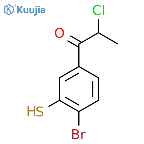 1-(4-Bromo-3-mercaptophenyl)-2-chloropropan-1-one structure