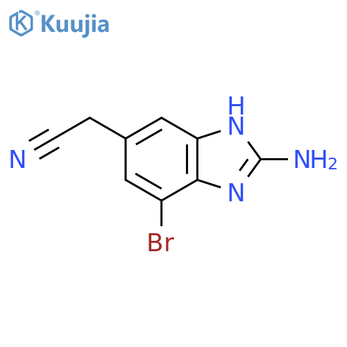 2-Amino-4-bromo-1H-benzimidazole-6-acetonitrile structure
