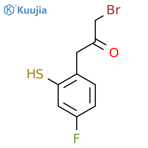 1-Bromo-3-(4-fluoro-2-mercaptophenyl)propan-2-one structure