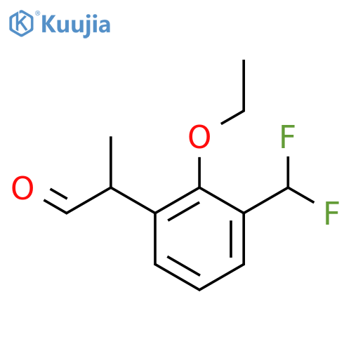 3-(Difluoromethyl)-2-ethoxyphenylpropanal structure