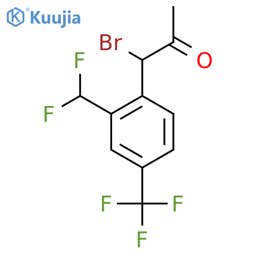 1-Bromo-1-(2-(difluoromethyl)-4-(trifluoromethyl)phenyl)propan-2-one structure