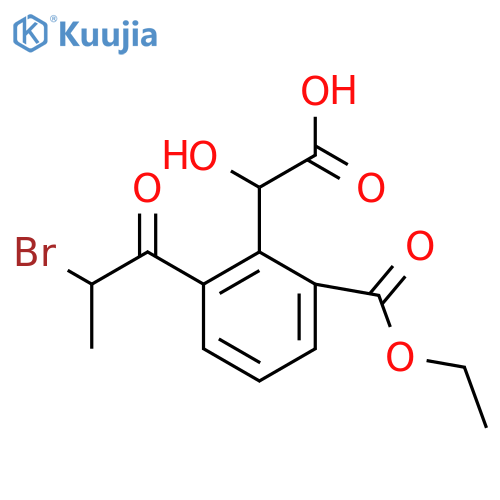 Ethyl 3-(2-bromopropanoyl)-2-(carboxy(hydroxy)methyl)benzoate structure