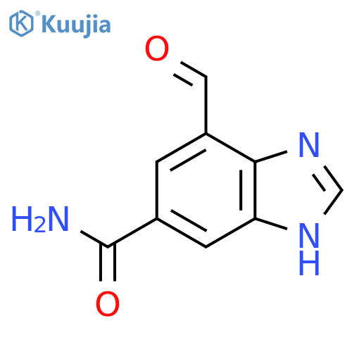 7-Formyl-1H-benzimidazole-5-carboxamide structure