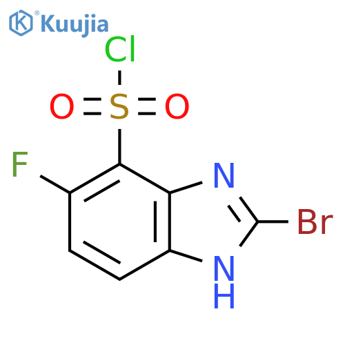 2-Bromo-5-fluoro-1H-benzimidazole-4-sulfonyl chloride structure