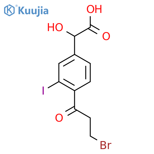 4-(3-Bromopropanoyl)-3-iodomandelic acid structure