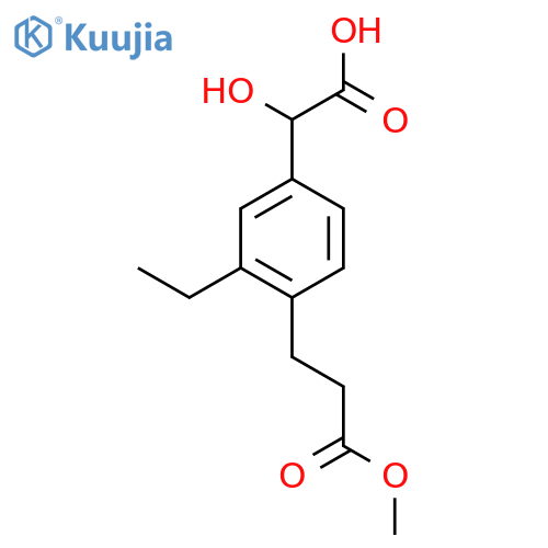 3-Ethyl-4-(3-methoxy-3-oxopropyl)mandelic acid structure
