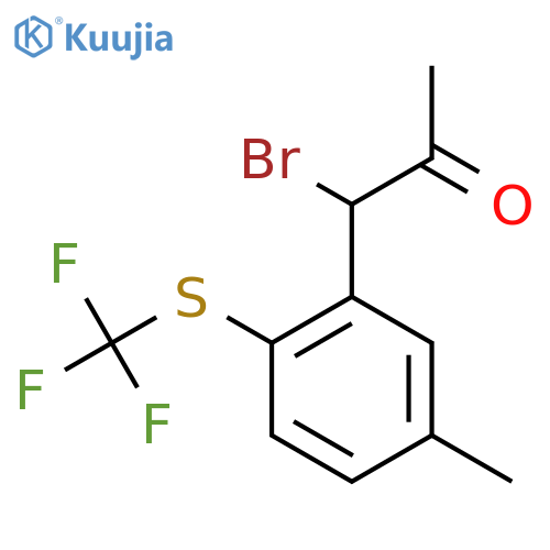 3-(1-Bromo-2-oxopropyl)-4-(trifluoromethylthio)toluene structure