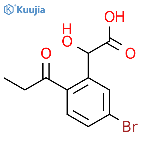 5-Bromo-2-propionylmandelic acid structure