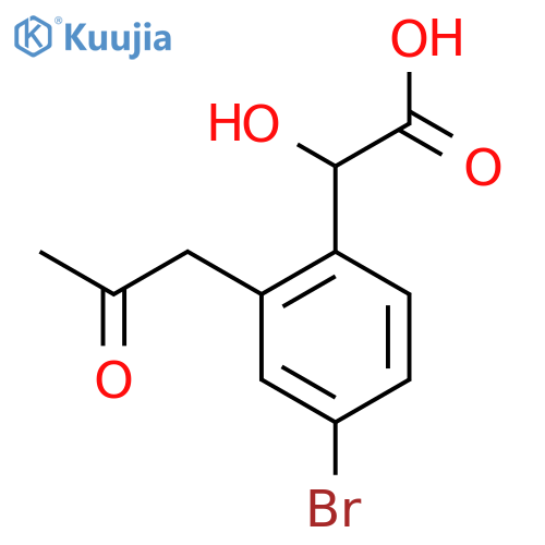 4-Bromo-2-(2-oxopropyl)mandelic acid structure