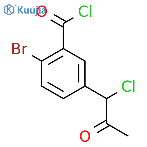 2-Bromo-5-(1-chloro-2-oxopropyl)benzoyl chloride structure