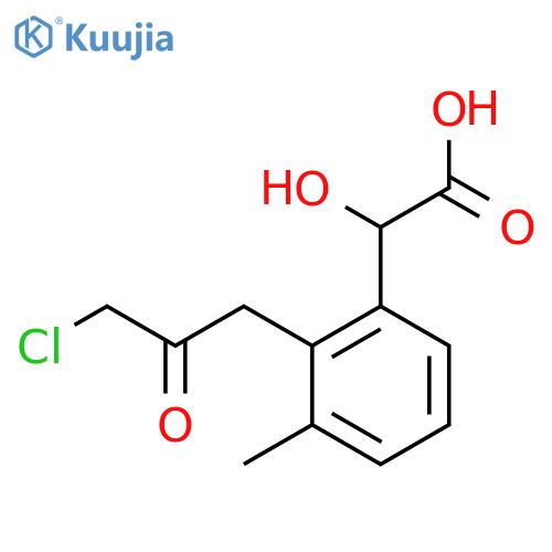 2-(3-Chloro-2-oxopropyl)-3-methylmandelic acid structure