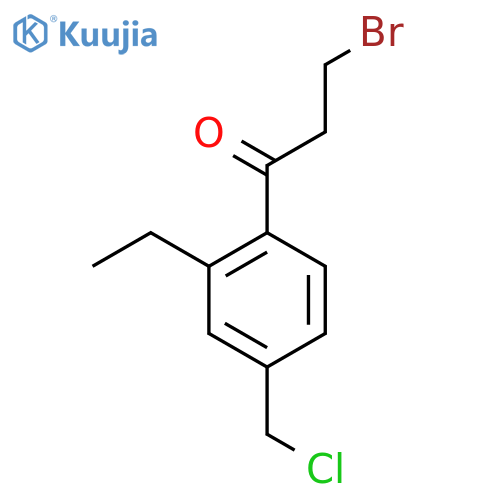 3-Bromo-1-(4-(chloromethyl)-2-ethylphenyl)propan-1-one structure