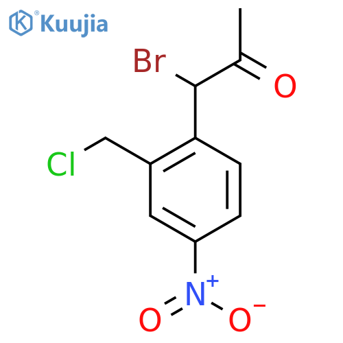 1-Bromo-1-(2-(chloromethyl)-4-nitrophenyl)propan-2-one structure
