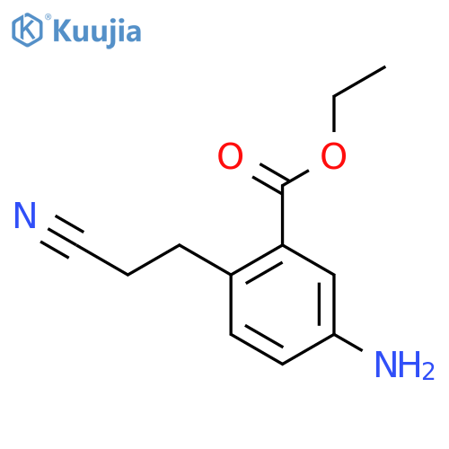 Ethyl 5-amino-2-(2-cyanoethyl)benzoate structure