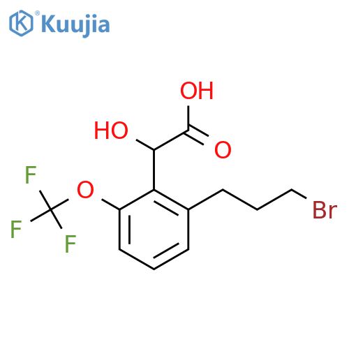 2-(3-Bromopropyl)-6-(trifluoromethoxy)mandelic acid structure