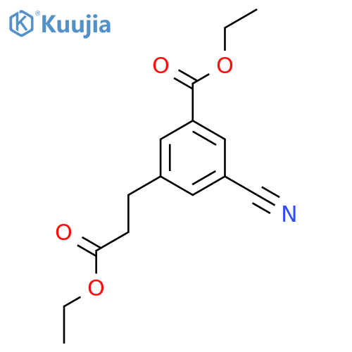 Ethyl 3-cyano-5-(3-ethoxy-3-oxopropyl)benzoate structure