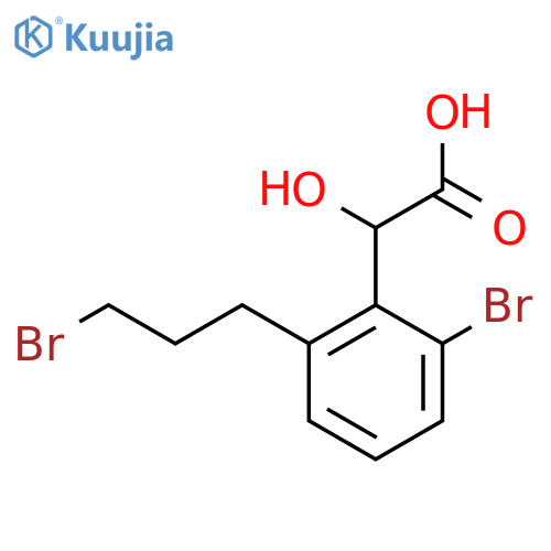 2-Bromo-6-(3-bromopropyl)mandelic acid structure