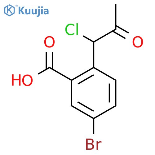 5-Bromo-2-(1-chloro-2-oxopropyl)benzoic acid structure