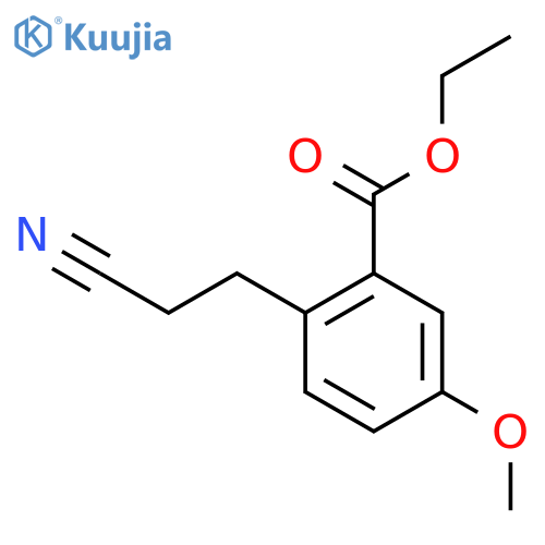 Ethyl 2-(2-cyanoethyl)-5-methoxybenzoate structure