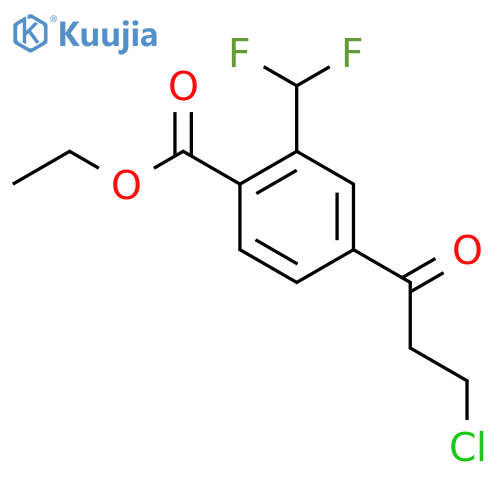 Ethyl 4-(3-chloropropanoyl)-2-(difluoromethyl)benzoate structure