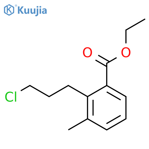 Ethyl 2-(3-chloropropyl)-3-methylbenzoate structure