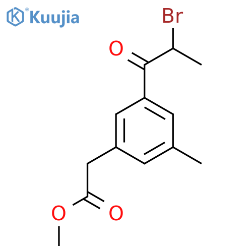 Methyl 3-(2-bromopropanoyl)-5-methylphenylacetate structure