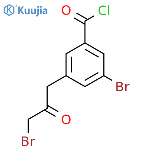3-Bromo-5-(3-bromo-2-oxopropyl)benzoyl chloride structure