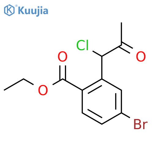 Ethyl 4-bromo-2-(1-chloro-2-oxopropyl)benzoate structure