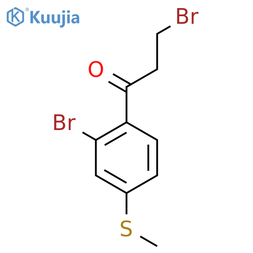 3-Bromo-1-(2-bromo-4-(methylthio)phenyl)propan-1-one structure