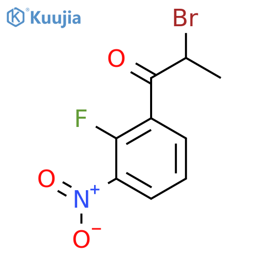 2-Bromo-1-(2-fluoro-3-nitrophenyl)propan-1-one structure