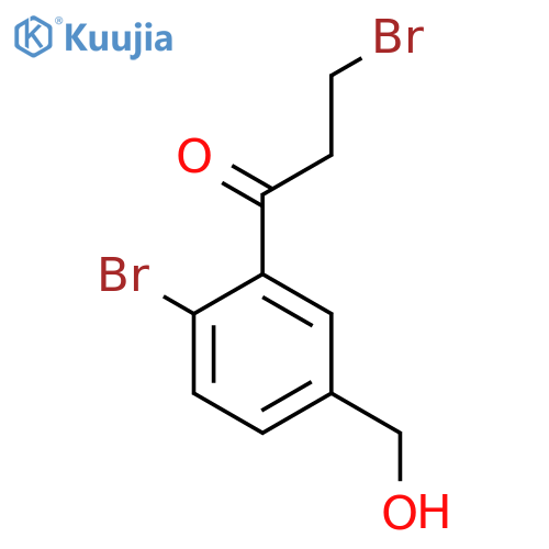 3-Bromo-1-(2-bromo-5-(hydroxymethyl)phenyl)propan-1-one structure