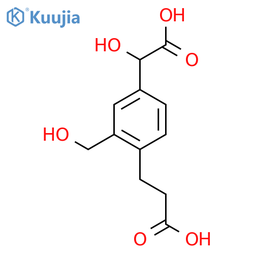 4-(2-Carboxyethyl)-3-(hydroxymethyl)mandelic acid structure