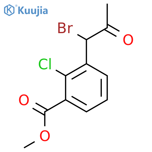 Methyl 3-(1-bromo-2-oxopropyl)-2-chlorobenzoate structure